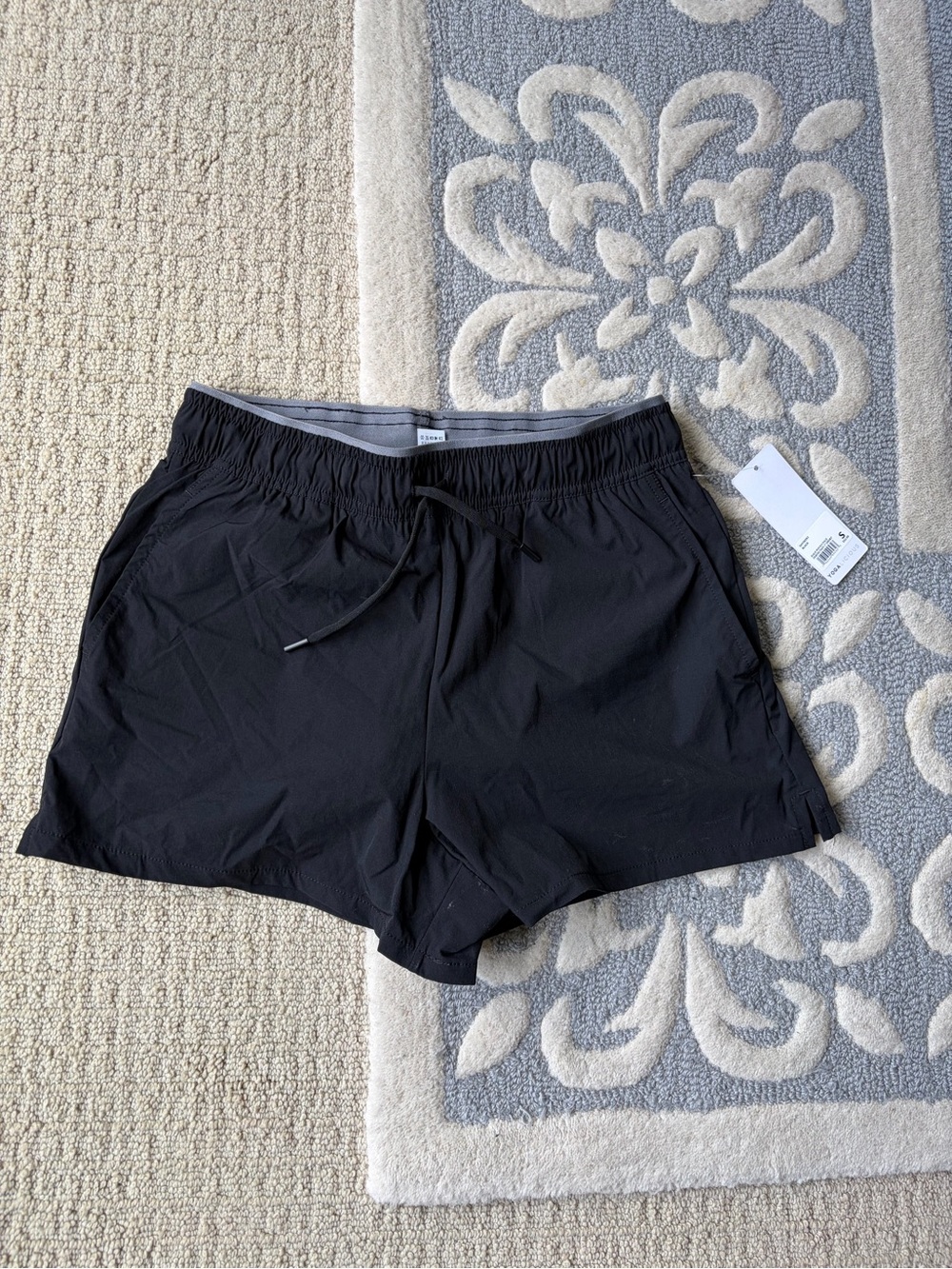 Black Athletic Drawstring Shorts